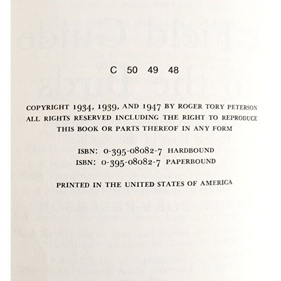 1948 Peterson Field Guide To The Birds Roger Peterson Vintage PB Illustrated B91 - Picture 3 of 7